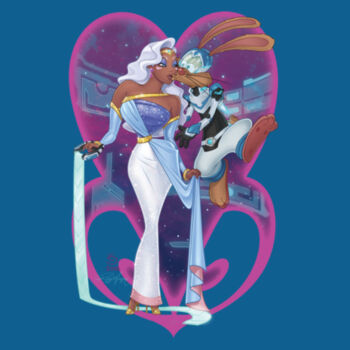 PRINCESS AND PILOT - S/S - PREMIUM TEE - DEEP TEAL Design