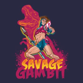 SAVAGE GAMBIT -S/S - PREMIUM TEE - NAVY Design