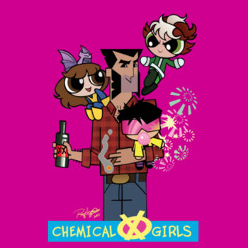 CHEMICAL X GIRLS - S/S - PREMIUM TEE - BERRY Design