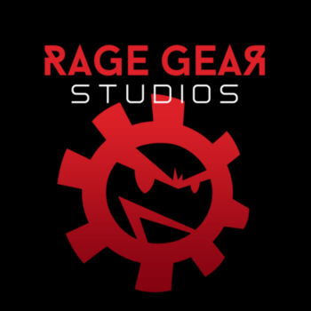 RAGE GEAR STUDIOS - S/S - 3/4 - BASEBALL TEE - BLACK/RED Design