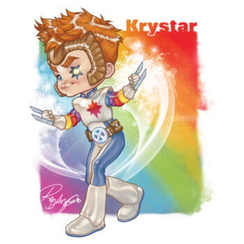 02- KRYSTAR - S/S - 3/4 BASEBALL TEE - WHITE/TRUE ROYAL Design