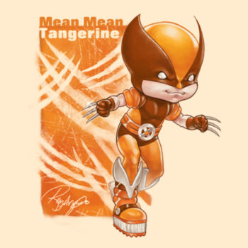 08- MEAN MEAN TANGERINE - S/S - PREMIUM TEE - SOFT CREAM Design