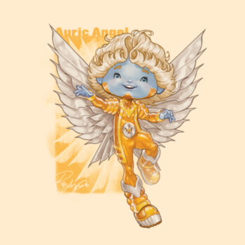 09- AURIC ANGEL - S/S - PREMIUM TEE - SOFT CREAM Design