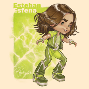 11 - ESTEBAN ESFENA - S/S - PREMIUM TEE - SOFT CREAM Design