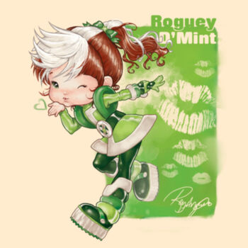12- ROGUEY D'MINT - S/S - PREMIUM TEE - SOFT CREAM Design