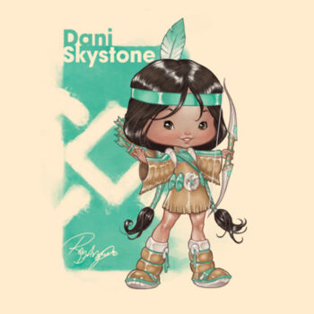 15- DANI SKYSTONE - S/S - PREMIUM TEE - SOFT CREAM Design