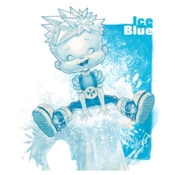 16- ICE BLUE - S/S - 3/4 BASEBALL TEE - WHITE/NEON BLUE Design