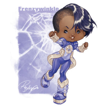 20- FRENZYWINKLE - S/S - 3/4 BASEBALL TEE - WHITE/NAVY Design
