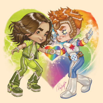26- RAINBOW LOVE - S/S - PREMIUM TEE - SOFT CREAM Design