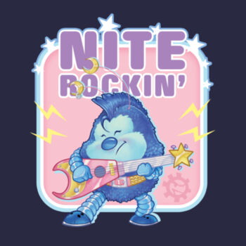 NITE ROCKIN - S/S - PREMIUM TEE - NAVY Design
