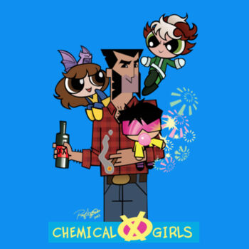 CHEMICAL X GIRLS - S/S - TANK TOP - NEON BLUE Design