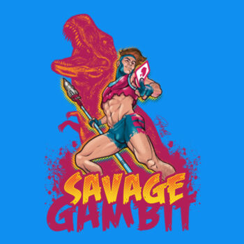 SAVAGE GAMBIT - S/S - TANK TOP - NEON BLUE Design