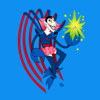 MR. HIMISTER - S/S - TANK TOP - NEON BLUE Design