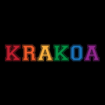 KRAKOA PRIDE - S/S - ¾ BASEBALL TEE - BLACK/RED Design