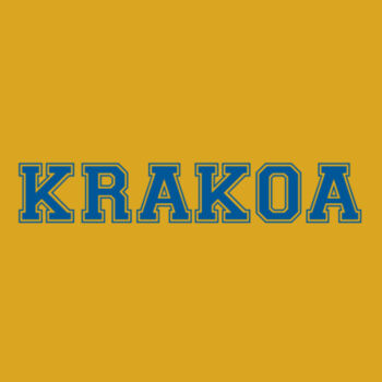 KRAKOA BLUE - S/S - PREMIUM TEE - GOLD Design