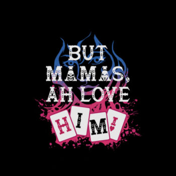 BUT MAMAS, BLUE - S/S - TANK TOP - BLACK Design