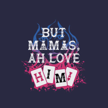 BUT MAMAS, BLUE - S/S - PREMIUM TEE - NAVY Design