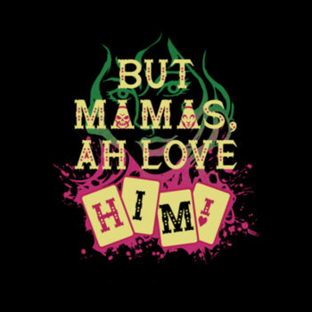 BUT MAMAS, GREEN - S/S - CROP HOODIE - BLACK Design