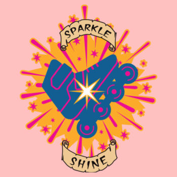 XROP SPARKLE - S/S - HYPER CROP - BLUSH Design