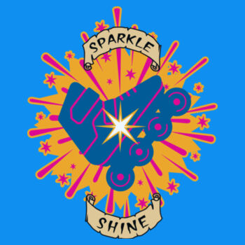 XROP SPARKLE - S/S - TANK TOP - NEON BLUE Design