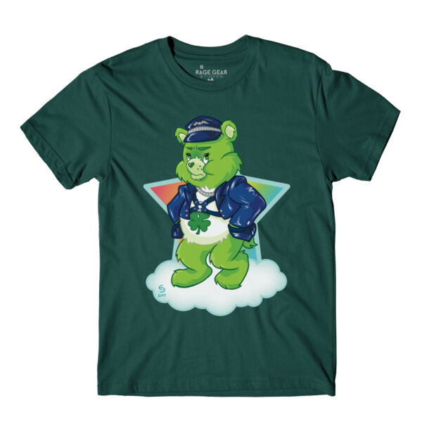 BIKER BEAR - S/S - PREMIUM TEE - FOREST Thumbnail