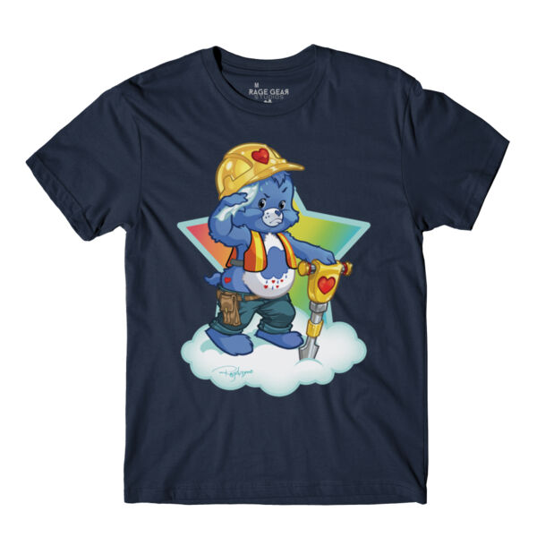 HARD HAT BEAR - S/S - PREMIUM TEE - NAVY Thumbnail