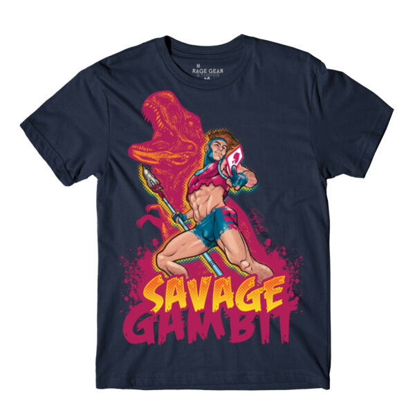 SAVAGE GAMBIT -S/S - PREMIUM TEE - NAVY Thumbnail