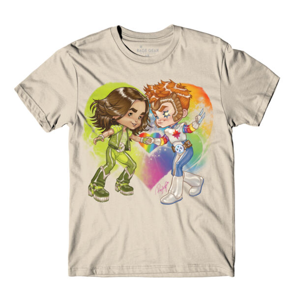 26- RAINBOW LOVE - S/S - PREMIUM TEE - SOFT CREAM Thumbnail