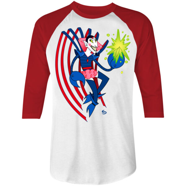 MR. HIMISTER -S/S- 3/4 BASEBALL TEE - WHITE/RED Thumbnail