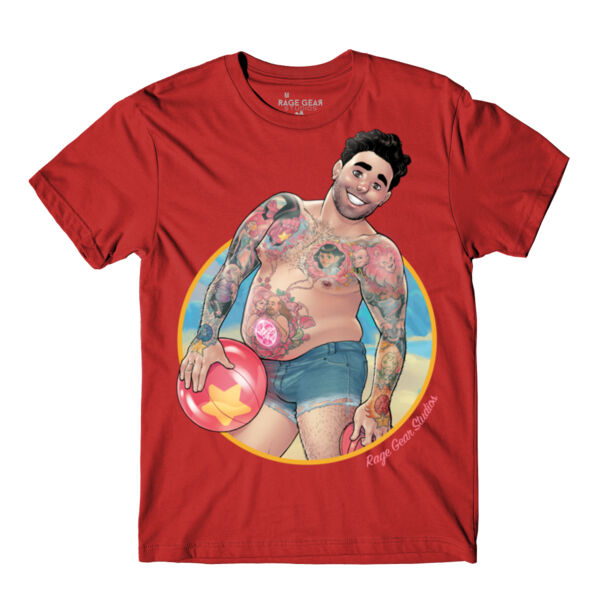 BEACH HUNK - S/S - PREMIUM TEE - RED Thumbnail
