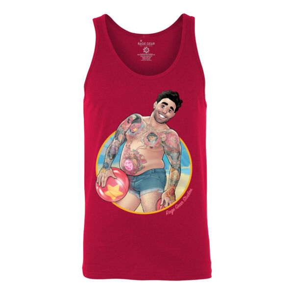 BEACH HUNK - S/S - TANK TOP - RED Thumbnail
