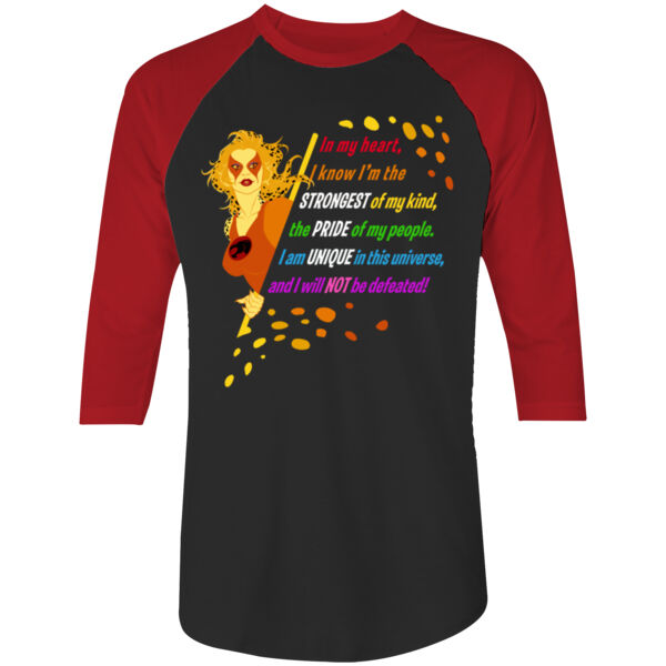 STRONGEST - S/S - ¾ BASEBALL TEE - BLACK/RED Thumbnail