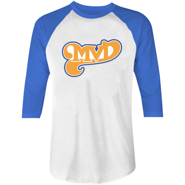 MVD GOLD - S/S - 3/4 BASEBALL TEE - WHITE/ROYAL Thumbnail
