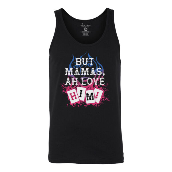 BUT MAMAS, BLUE - S/S - TANK TOP - BLACK Thumbnail
