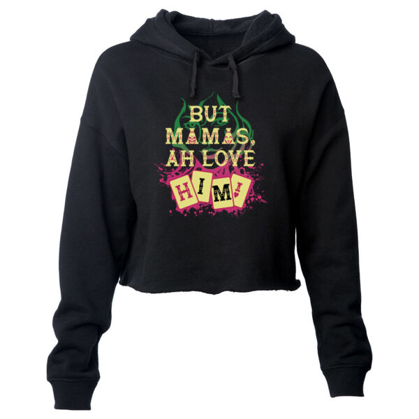BUT MAMAS, GREEN - S/S - CROP HOODIE - BLACK Thumbnail