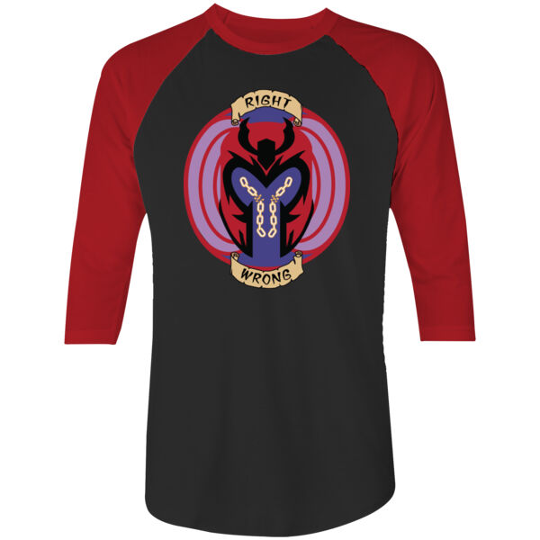 XROP RIGHT - S/S - 3/4 BASEBALL TEE - BLACK/RED Thumbnail