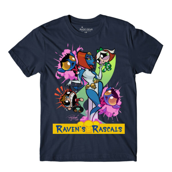 RAVEN'S RASCALS - S/S - PREMIUM TEE - NAVY Thumbnail