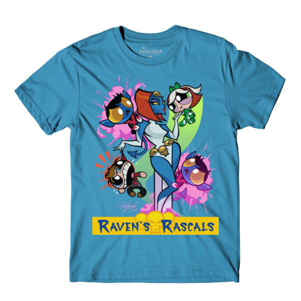 RAVEN'S RASCALS - S/S - PREMIUM TEE - AQUA Thumbnail