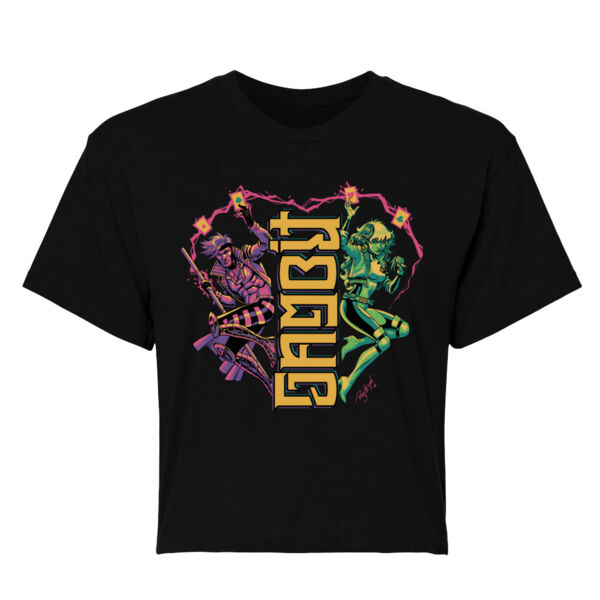 ROMY AMBIGRAM - S/S - CROP TOP - BLACK  Thumbnail