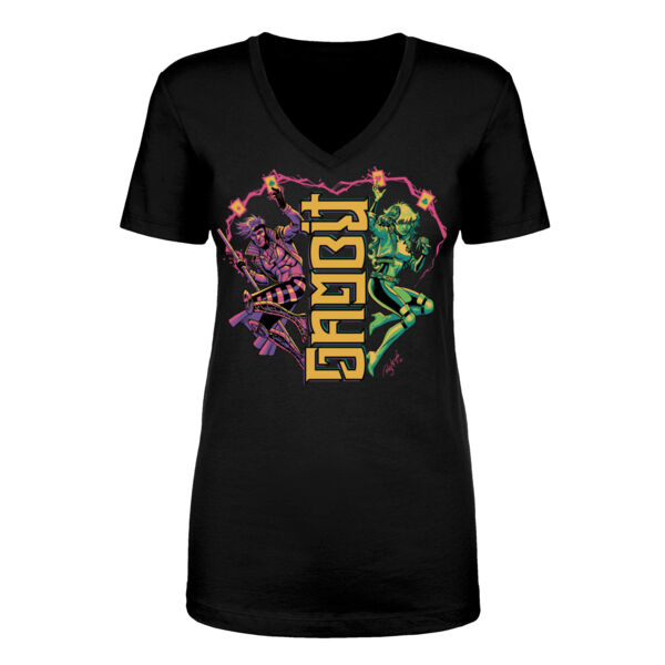 ROMY AMBIGRAM - S/S - WOMENS VNECK - BLACK - $YTV45D$ Thumbnail